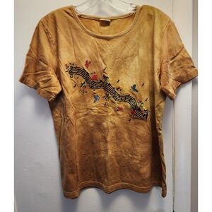 Vintage Embroidered Short Sleeve Tee